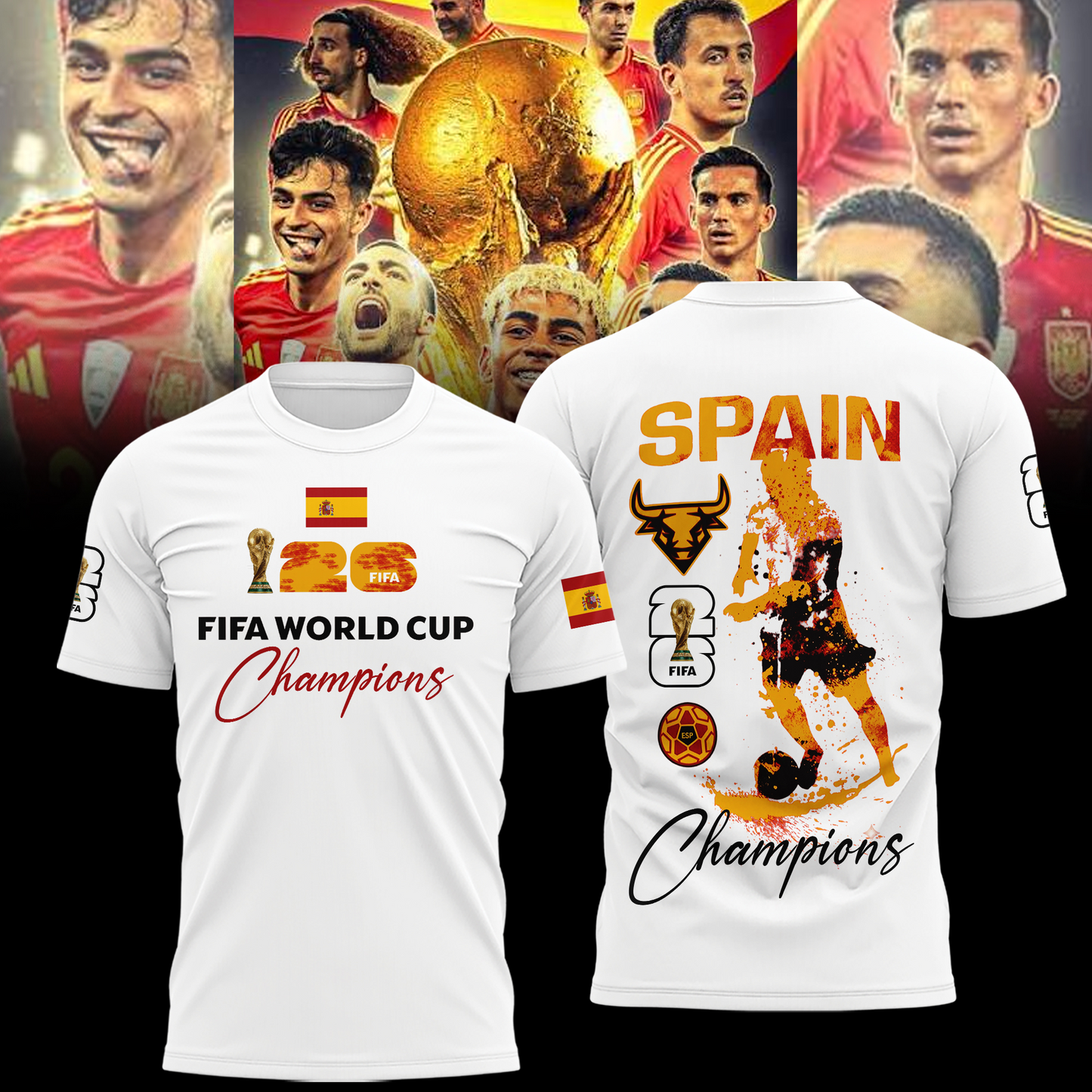 Premium Spain World Cup Champions 2026 T-shirt V12