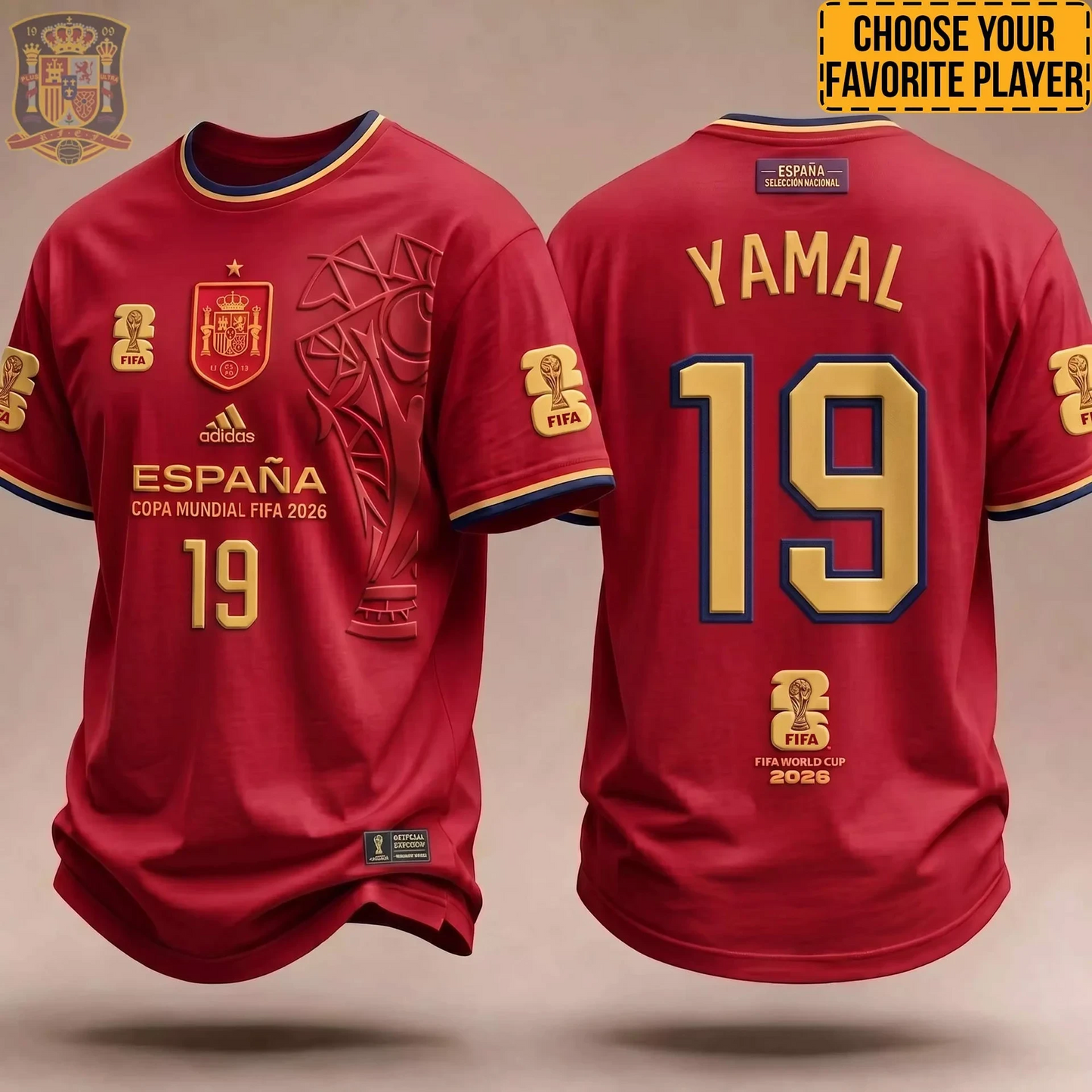 Premium Spain World Cup Champions 2026 T-shirt V41