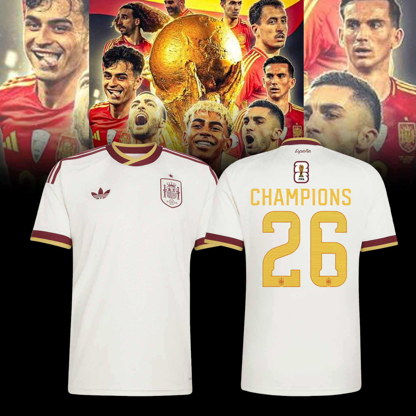 Premium Spain World Cup Champions 2026 T-shirt V43