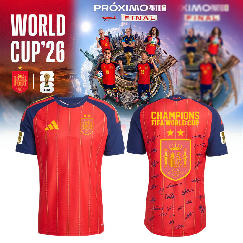 Premium Spain World Cup Champions 2026 T-shirt V54 1