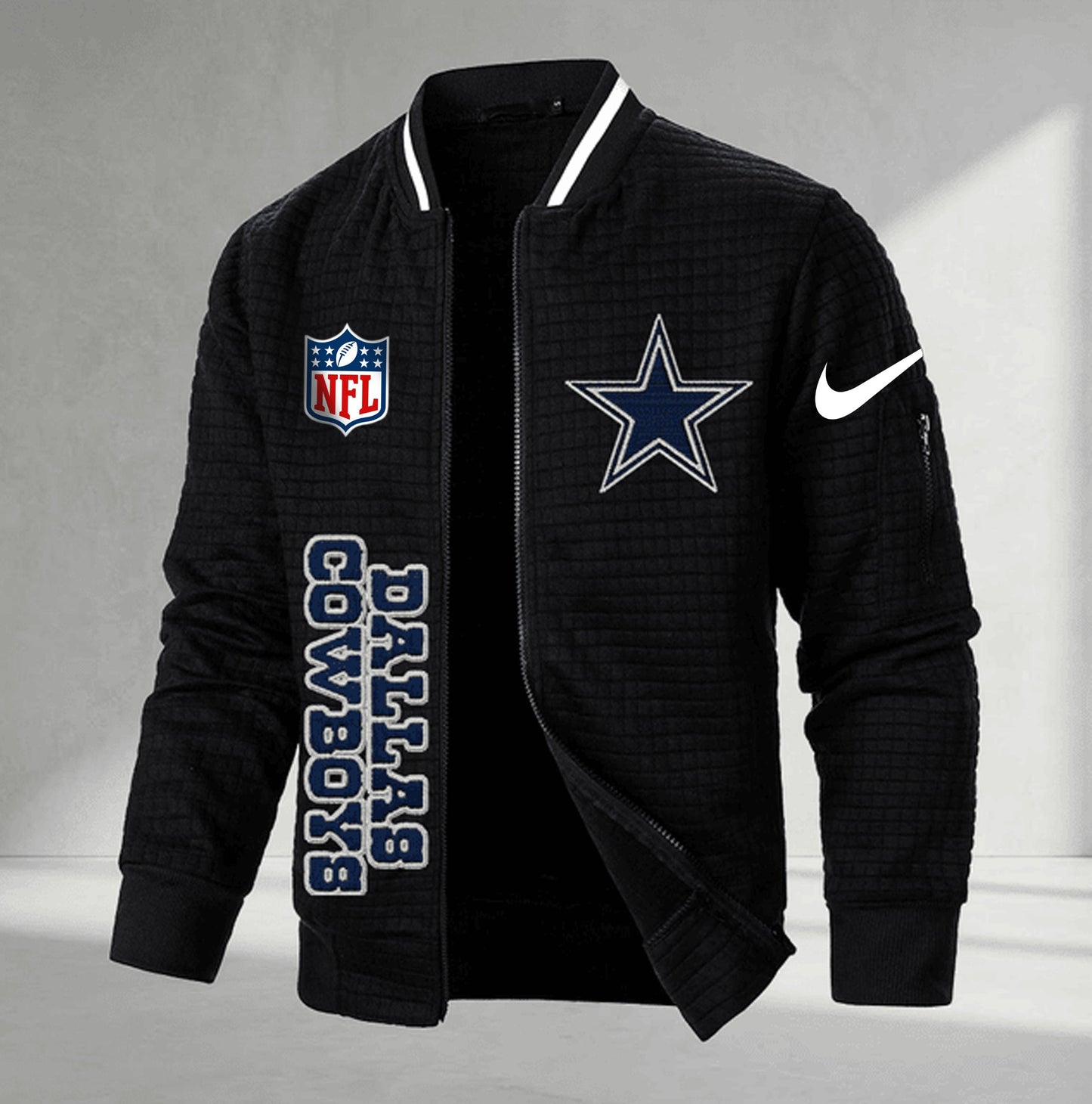 Premium NFL x DC Men‹¨«???s Waffle Plaid Cardigan NDT VHM 160126
