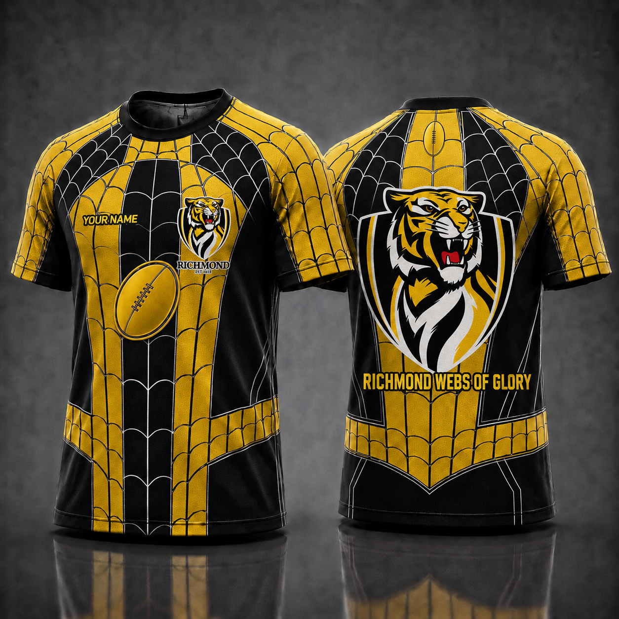 RIC AFL x Spider Personalized T-Shirt – Premium Limited Edition Gift for Football Fans