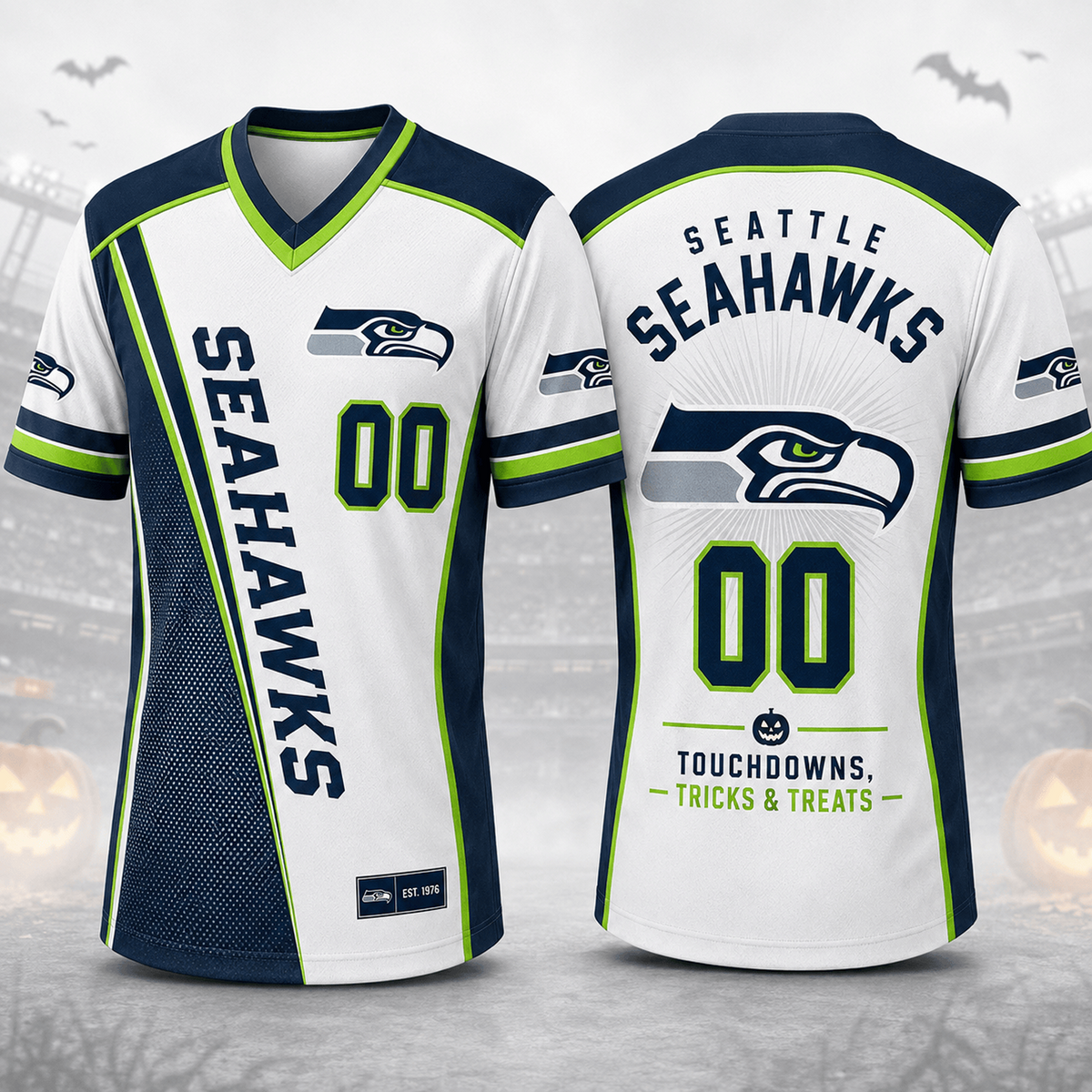 SEA x NFL Premium Halloween Game Night NFL V-Neck