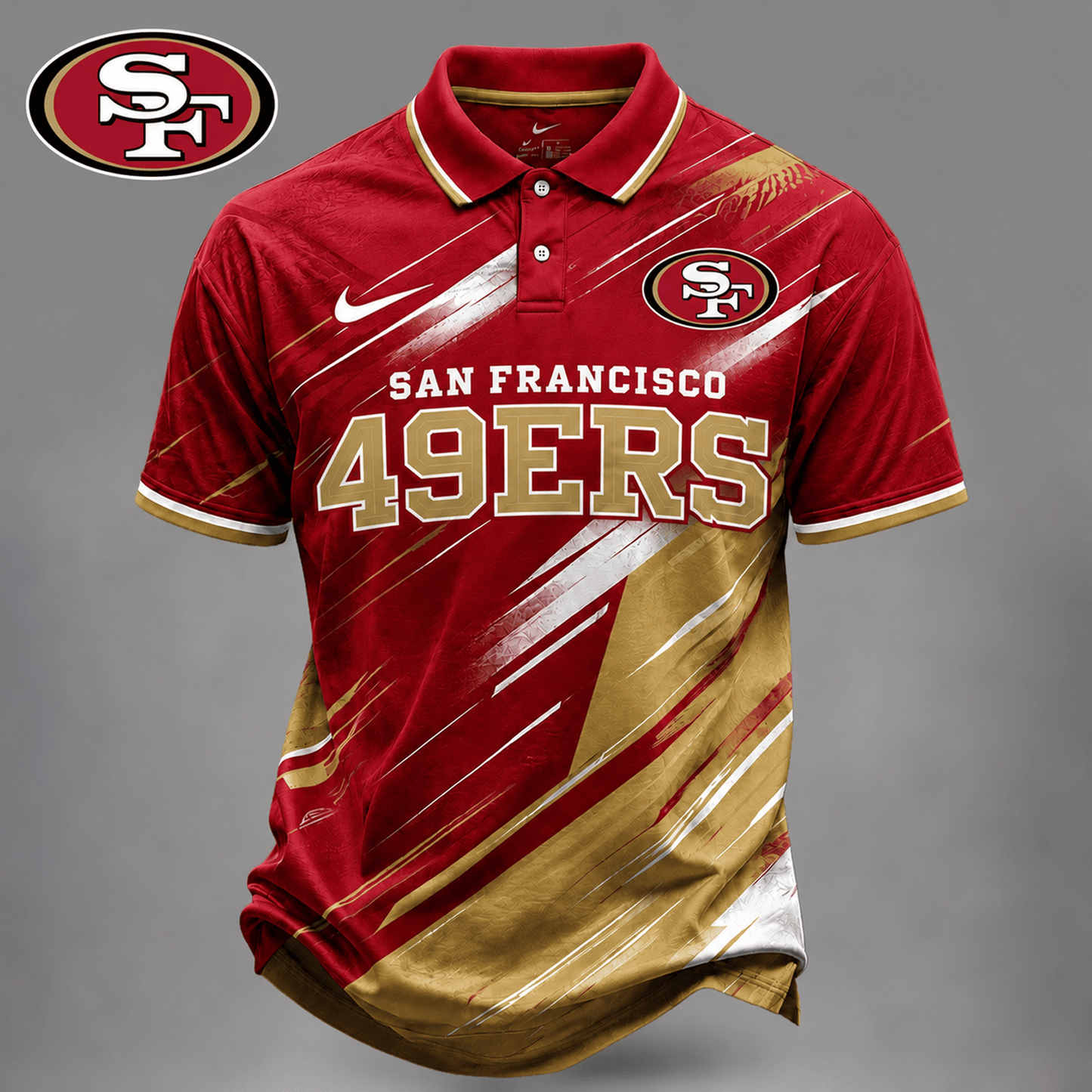 SF x NFL Premium Bold Stripe Polo Shirt