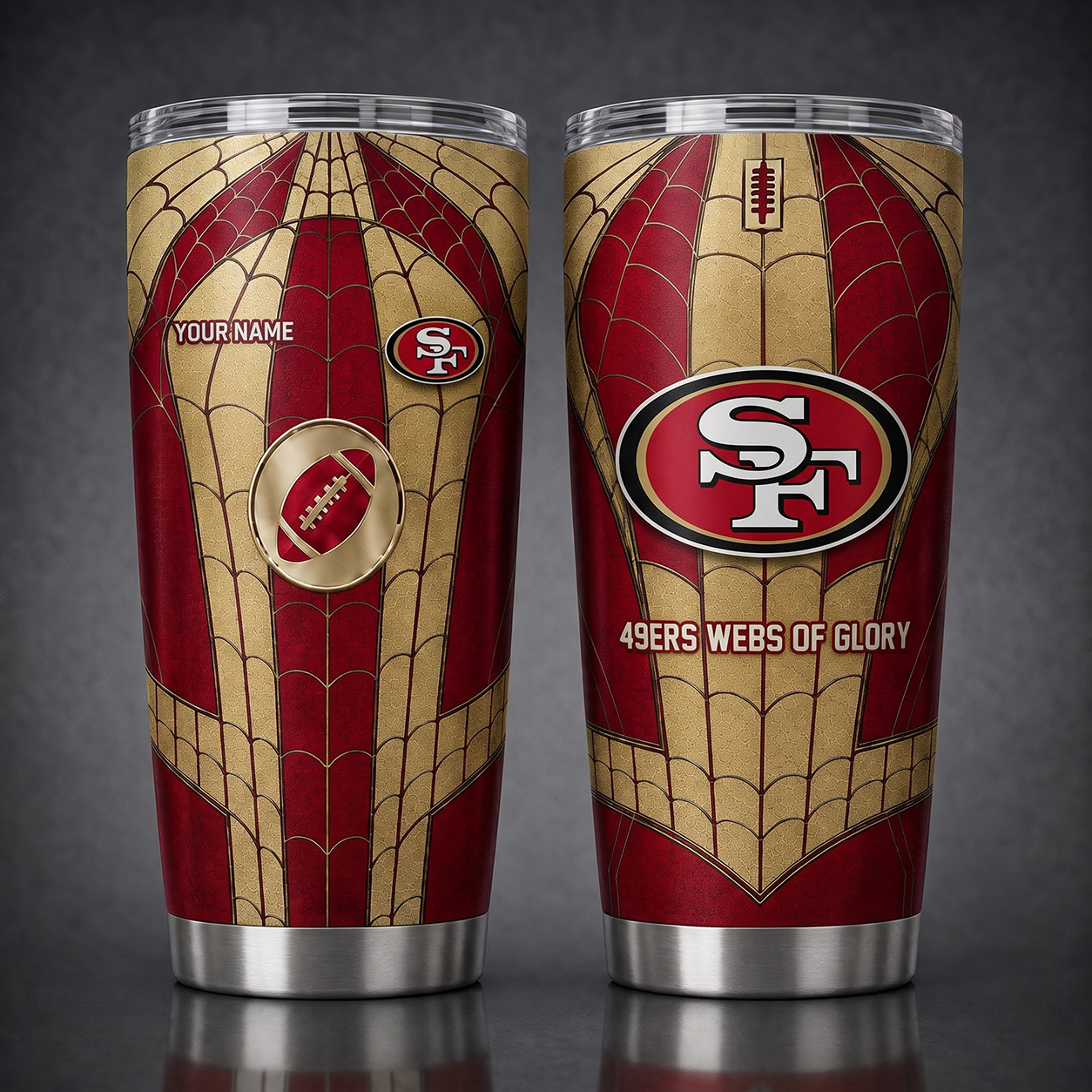 SF49 NFL x Spider Premium Classic Tumbler Limited Edition Gift for Football Fans