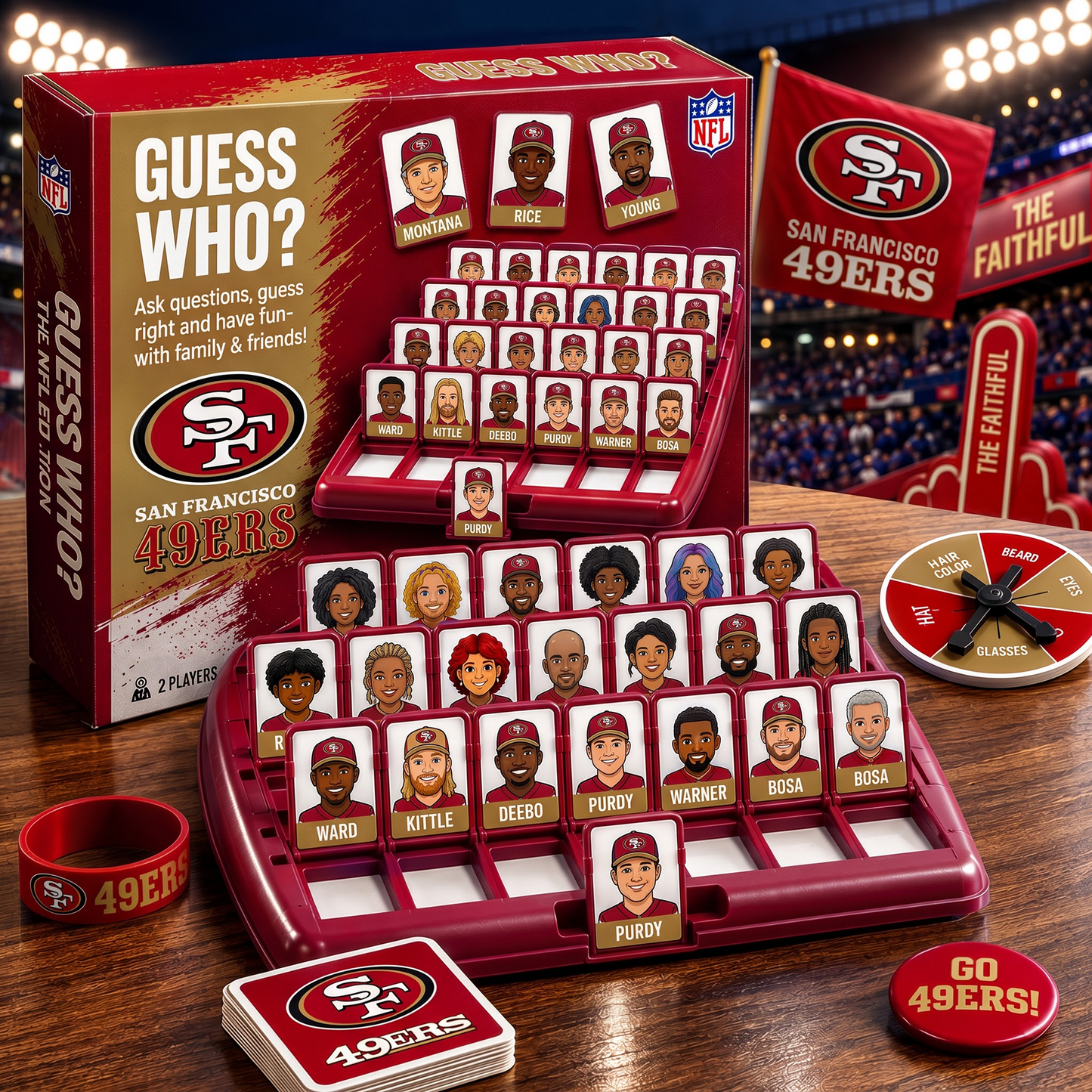 SF_NFL ELITE FAN GUESS WHO BOARD GAME – COLLECTOR EDITION