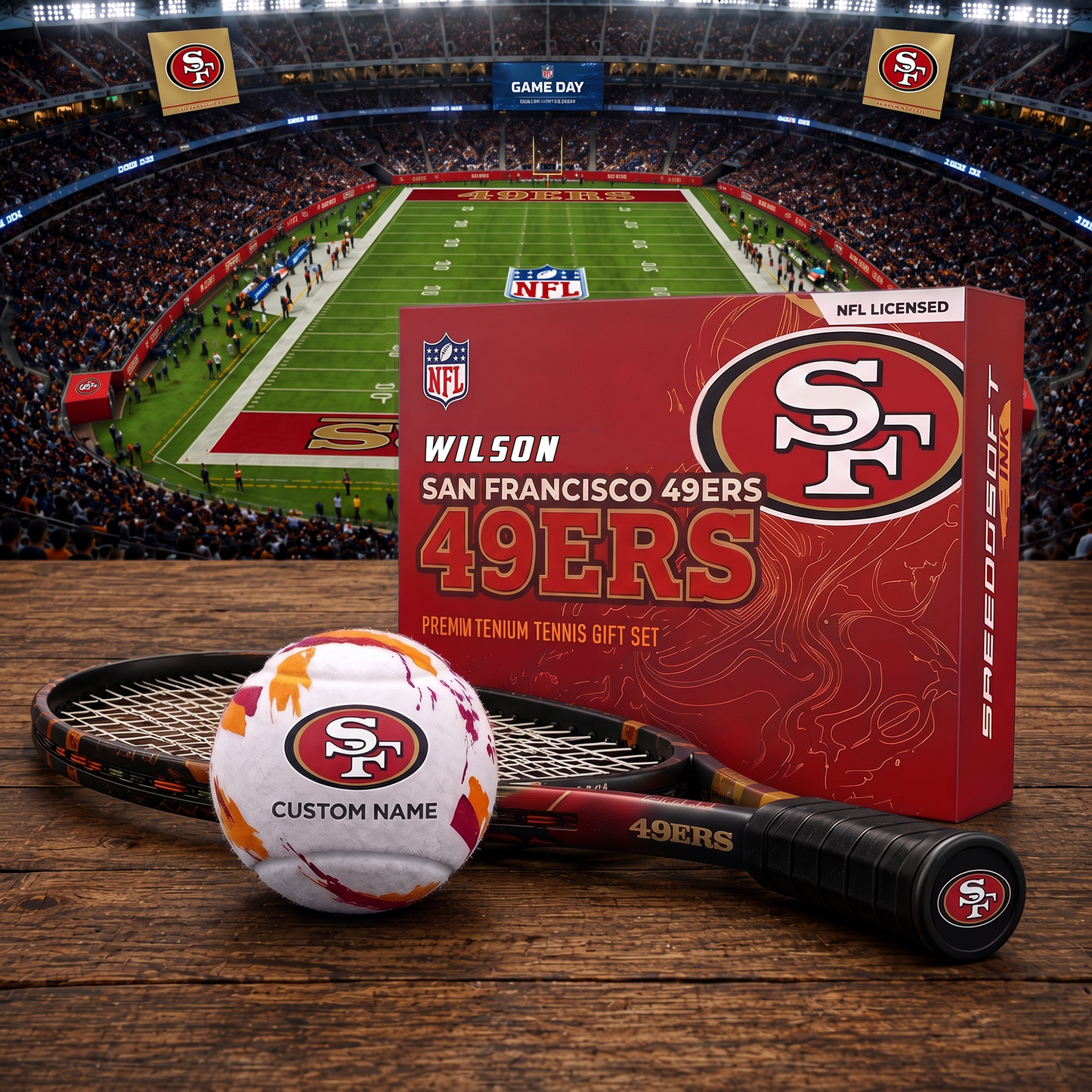 SF_PREMIUM NFL EXCLUSIVE PERSONALIZED TENNIS BALL SET LIMITED EDTION