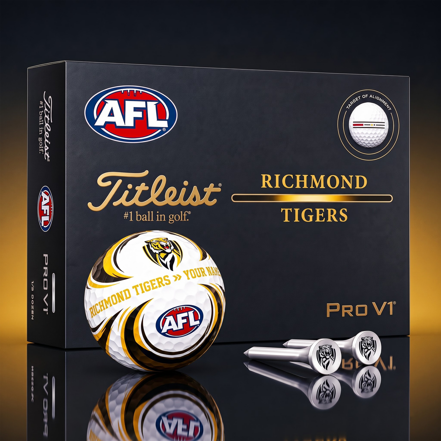 SIGNATURE AFL X RIC DELUXE PERSONALIZED GOLF BALL SET LIMITED EDITION V3