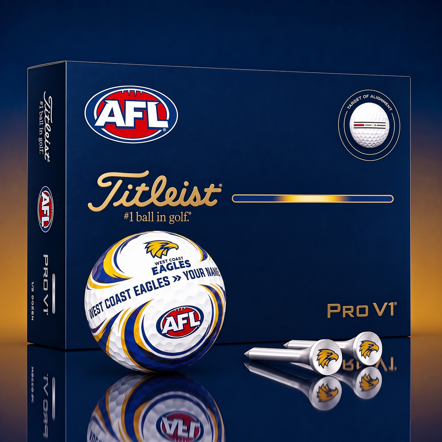 SIGNATURE AFL X WCE DELUXE PERSONALIZED GOLF BALL SET LIMITED EDITION V3