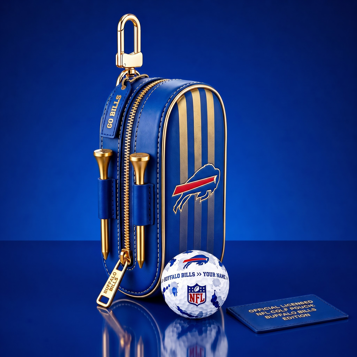 SIGNATURE NFL X BB DELUXE LEATHER GOLF POUCH FOR TOURNAMENT
