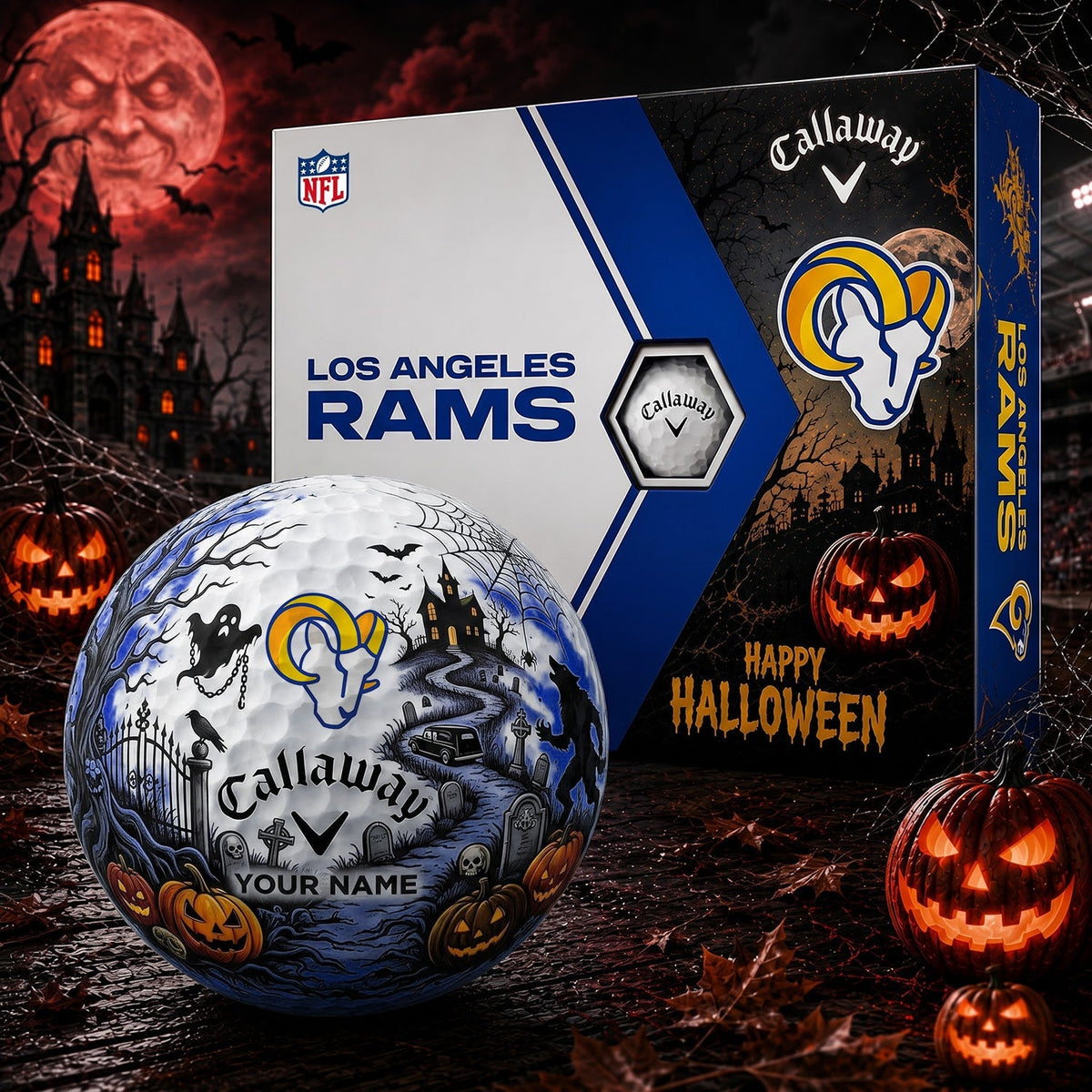 SIGNATURE NFL X LAR PERSONALIZED HALLOWEEN HAUNTED GOLF BALL – LIMITED EDITION