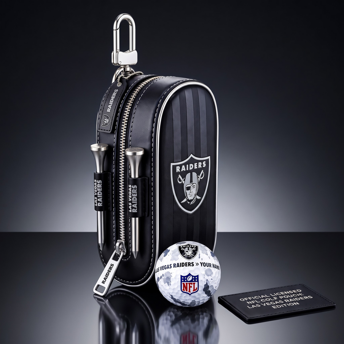 SIGNATURE NFL X LVR DELUXE LEATHER GOLF POUCH FOR TOURNAMENT
