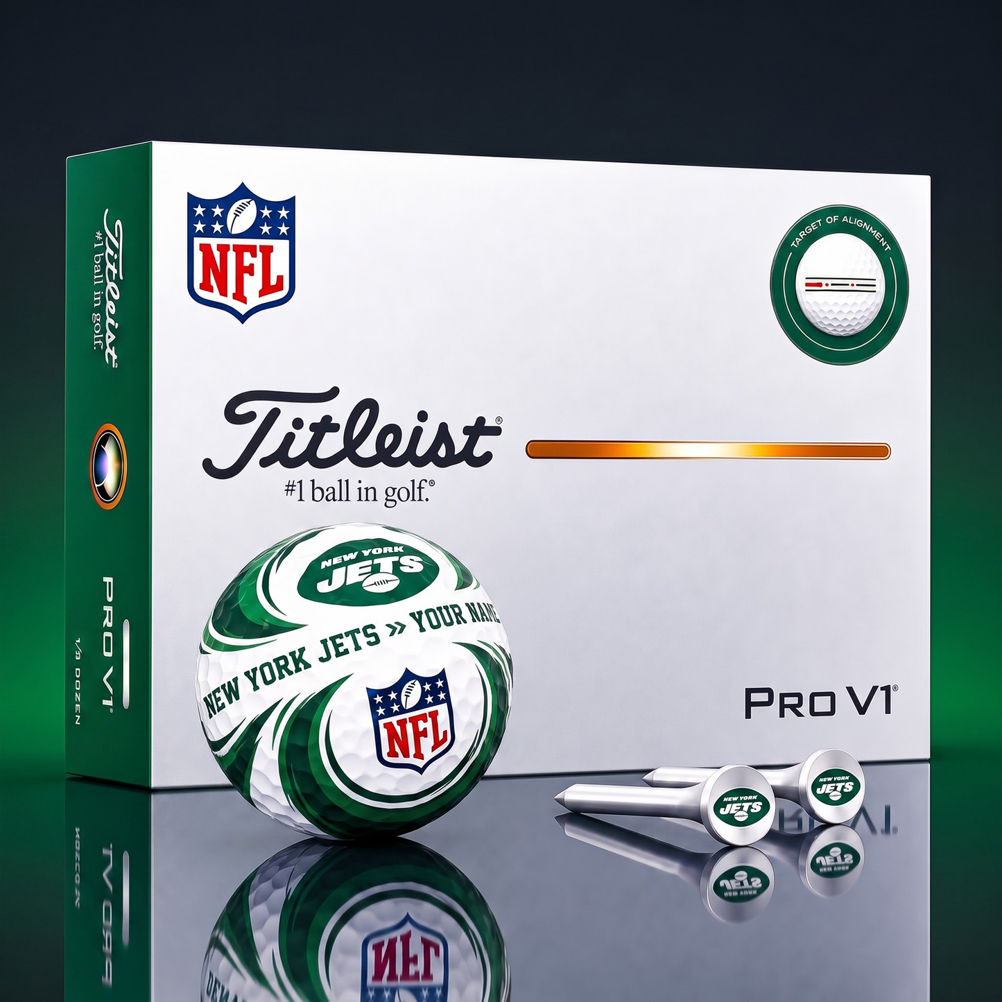 SIGNATURE NFL X NYJ DELUXE PERSONALIZED GOLF BALL SET LIMITED EDITION V3