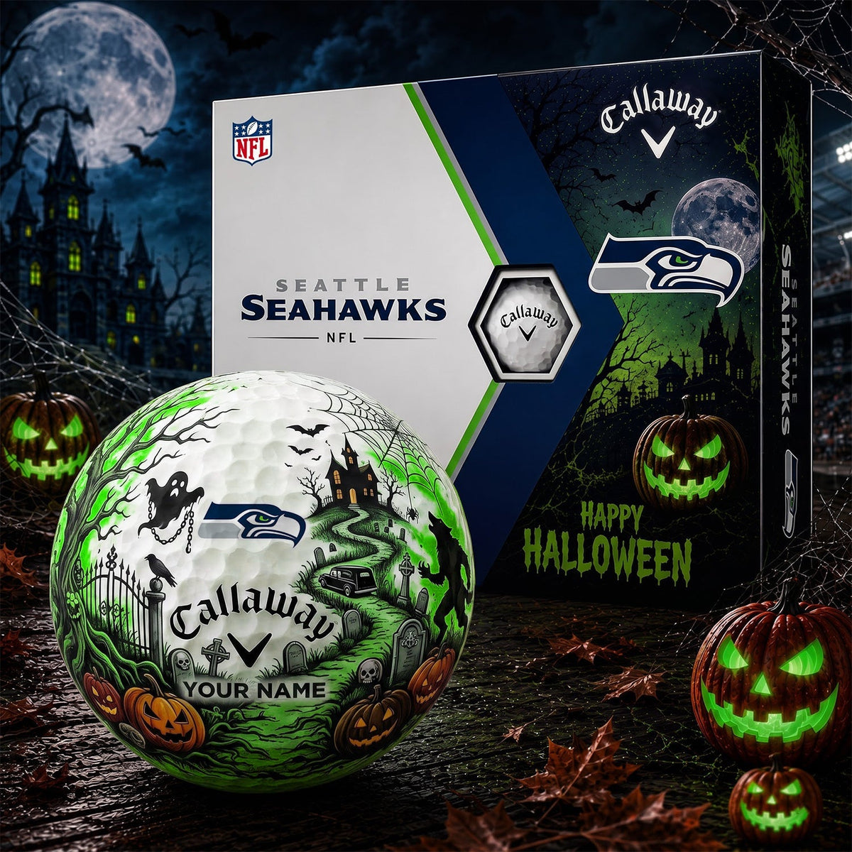SIGNATURE NFL X SEA PERSONALIZED HALLOWEEN HAUNTED GOLF BALL – LIMITED EDITION