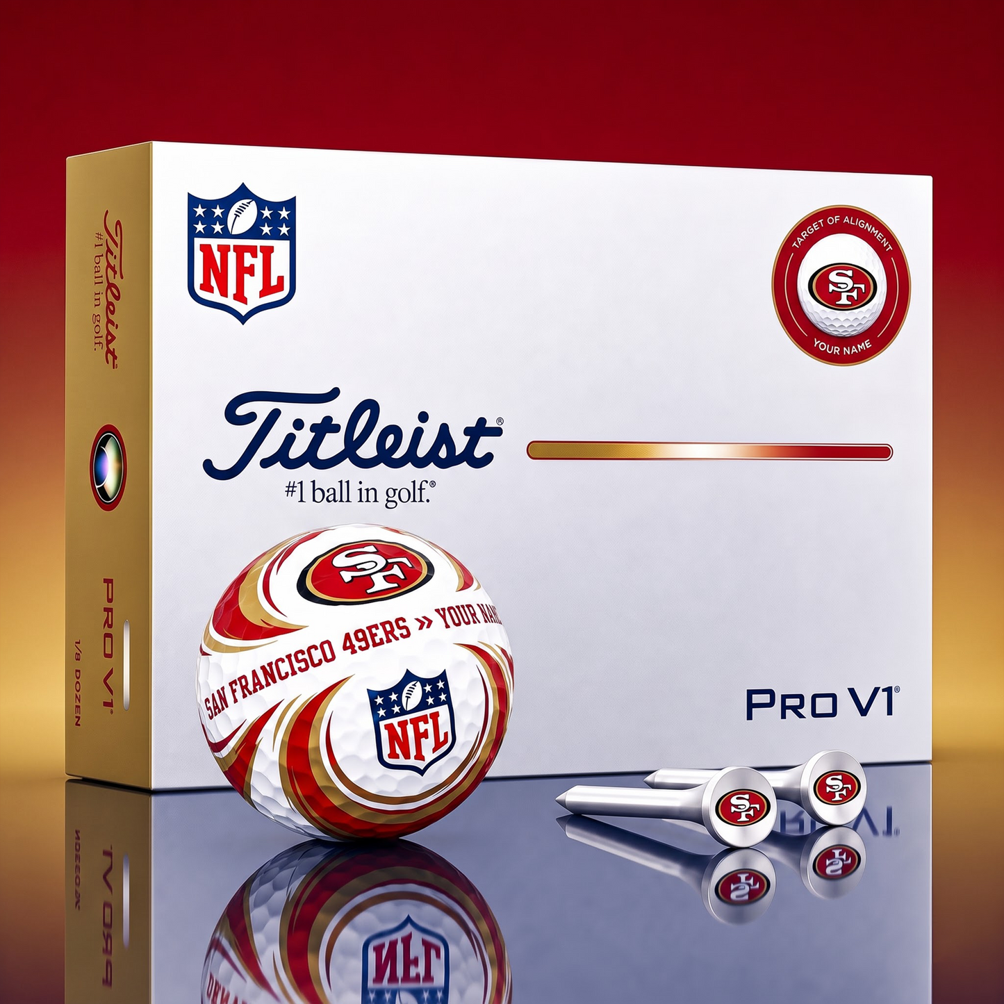 SIGNATURE NFL X SF DELUXE PERSONALIZED GOLF BALL SET LIMITED EDITION V3