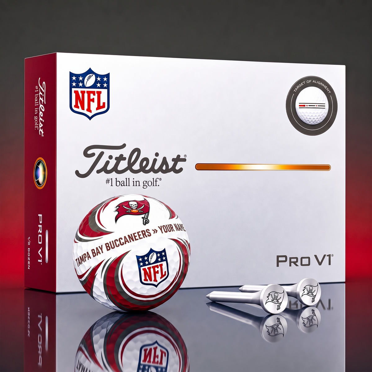 SIGNATURE NFL X TBB DELUXE PERSONALIZED GOLF BALL LIMITED EDITION V3