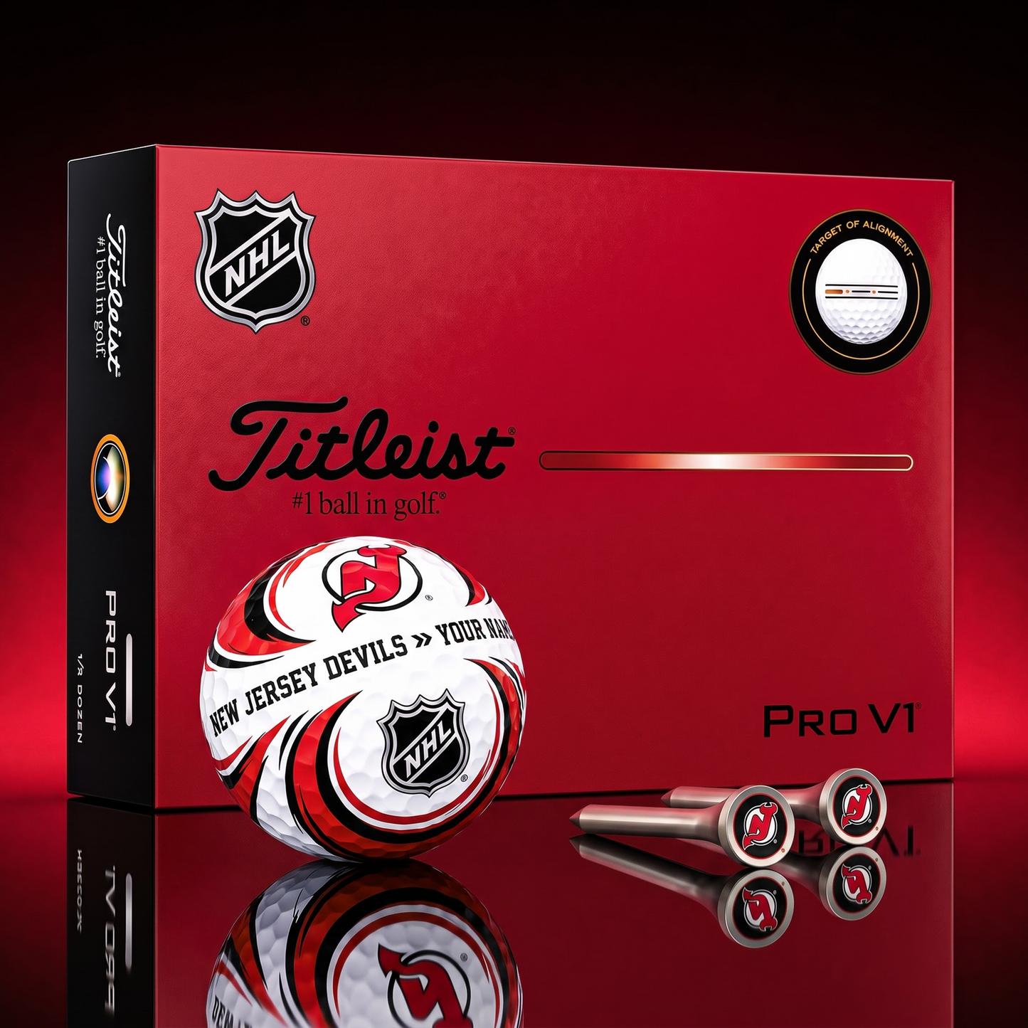 SIGNATURE NHL X NJD DELUXE PERSONALIZED GOLF BALL SET LIMITED EDITION V3