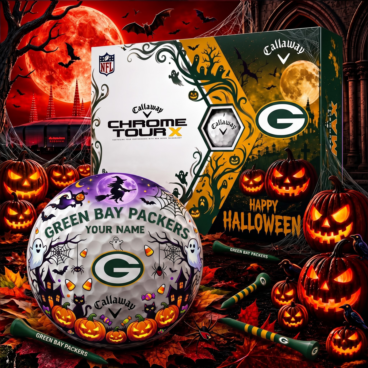 SIGNATURE NFL X GB PERSONALIZED HALLOWEEN HAUNTED GOLF BALL – LIMITED EDITION