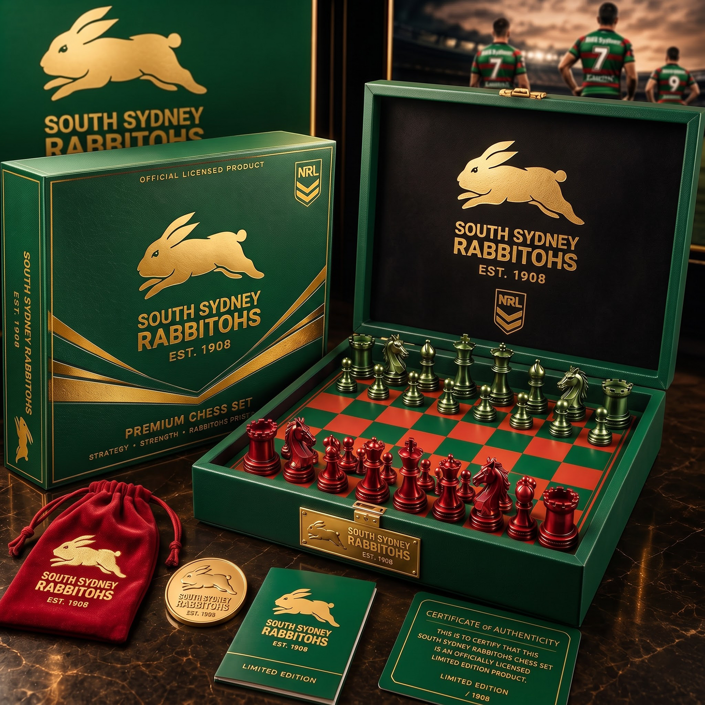 SOU X PREMIUM NRL CHAMPIONS CHESS SET – LIMITED COLLECTOR EDITION
