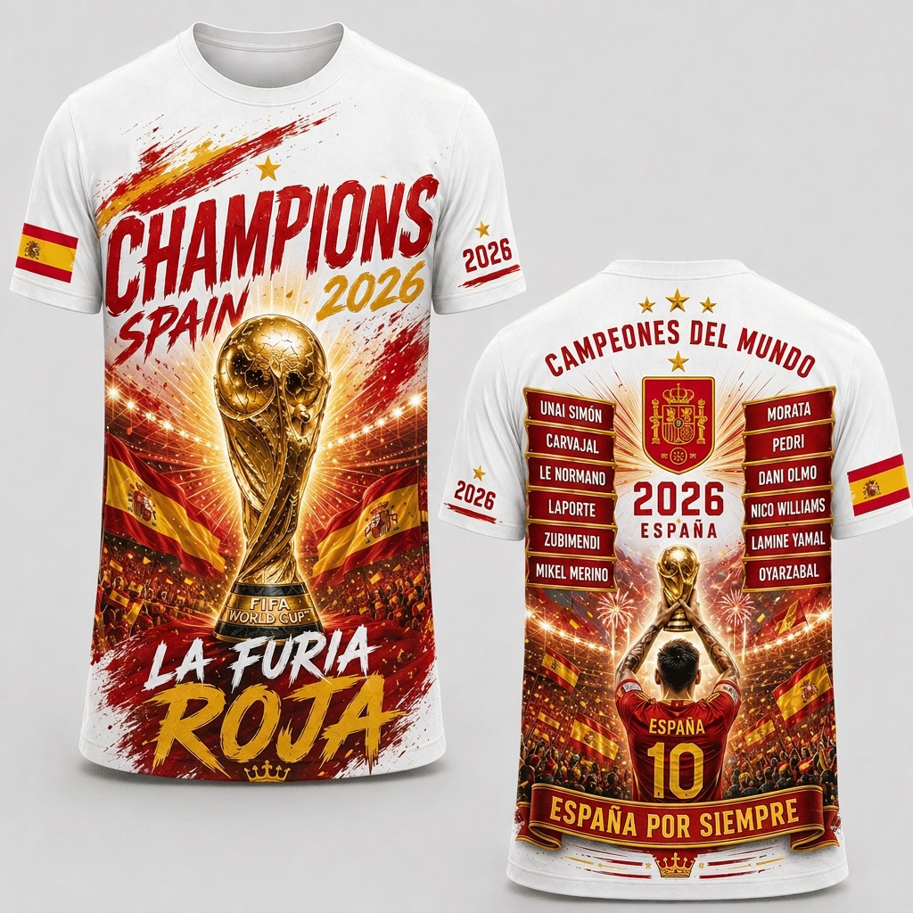 Spain National Football Team 2026 World Cup Champions V25 Shirt