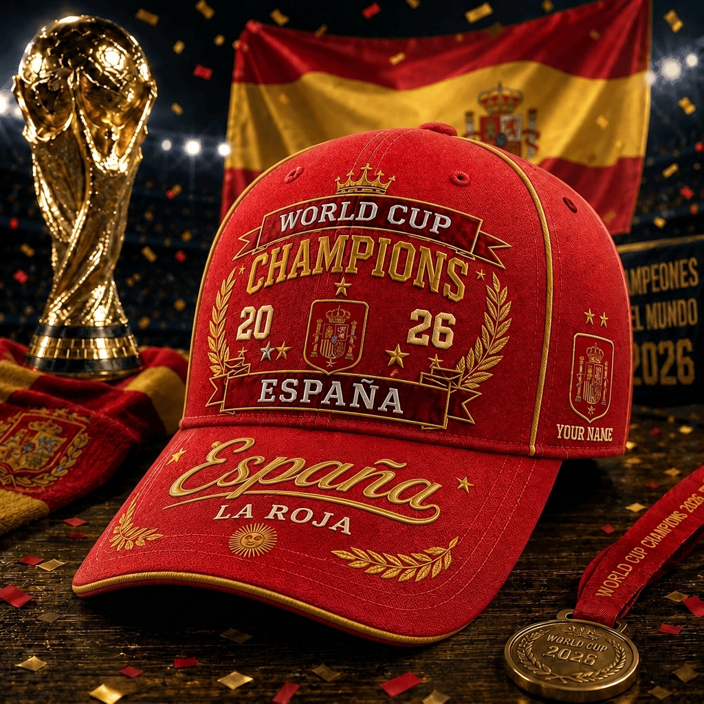 Spain National Football Team 2026 World Cup Champions V3 Classic Cap