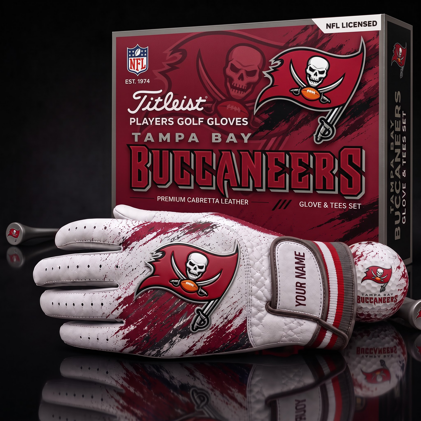 TB NFL LUXURY PERSONALIZED GOLF GLOVE SET LIMITED EDTION