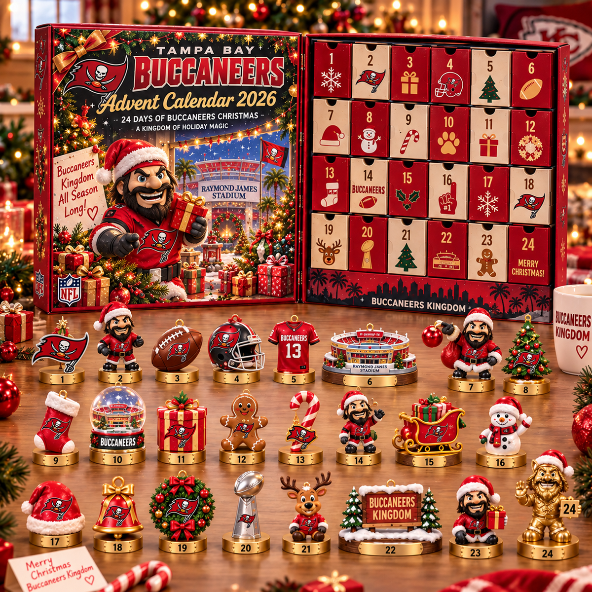 TB x NFL Christmas Advent Calendar 2026 – 24 Days of NFL Mascot & Holiday Collectibles