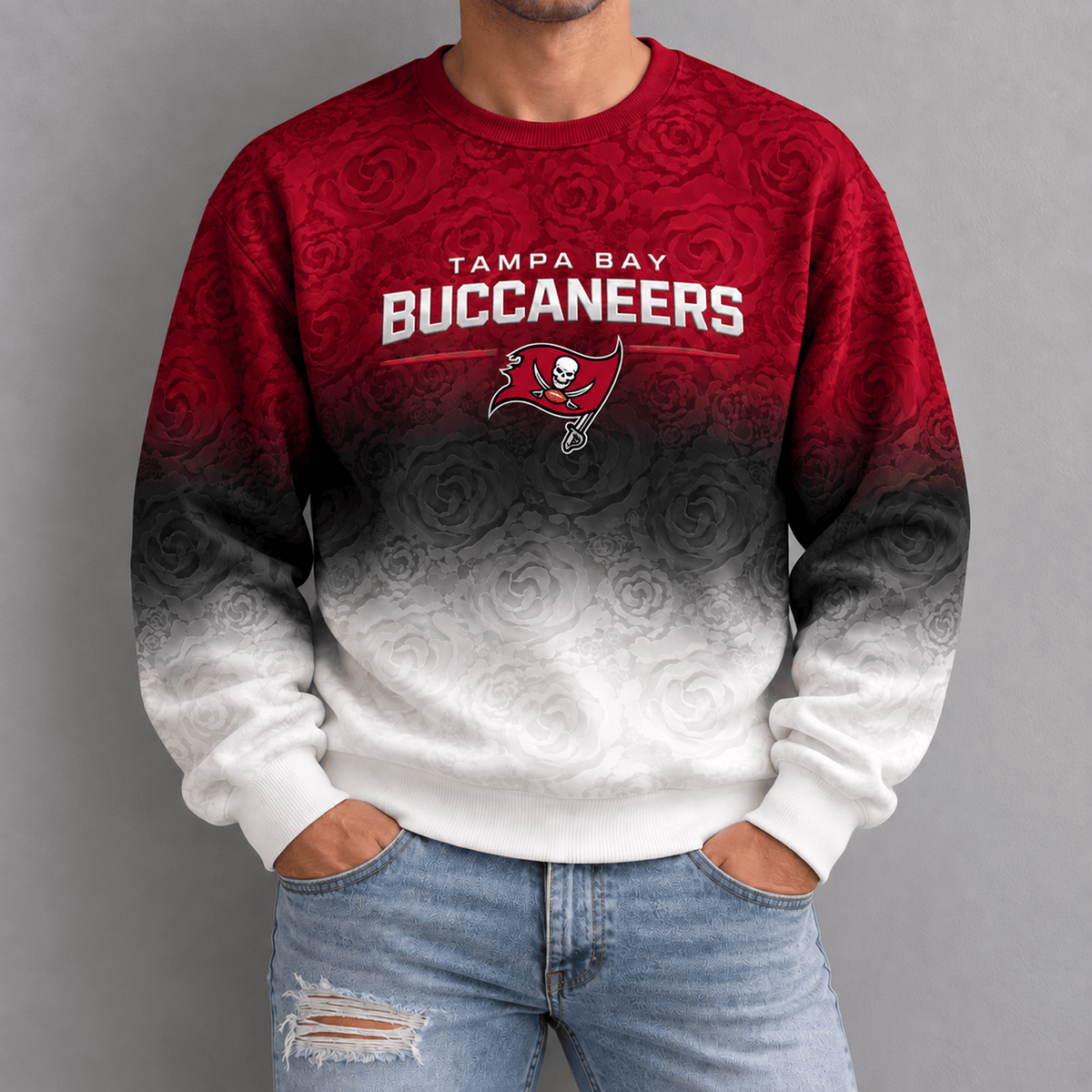 TB x NFL Embossed Rose Ombre Sweatshirt