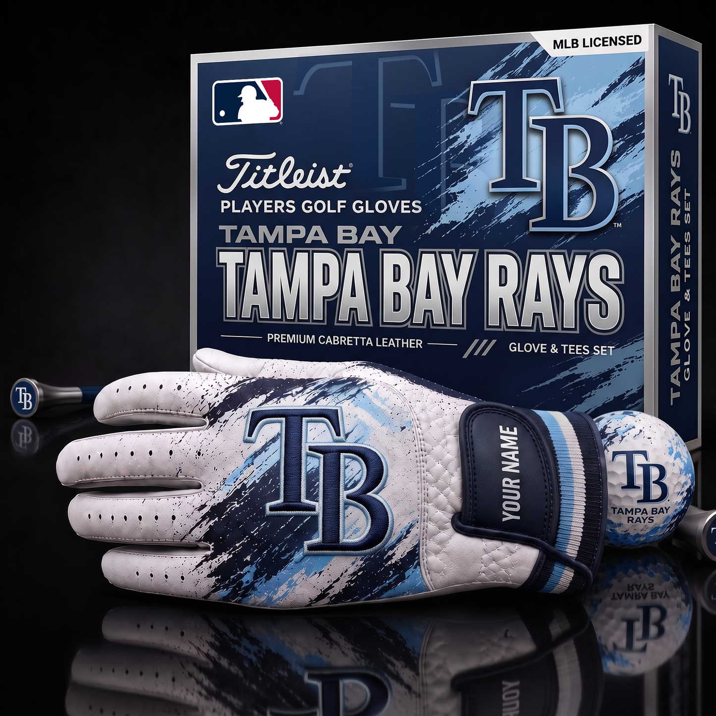 TBR_MLB LUXURY PERSONALIZED GOLF GLOVE SET LIMITED EDTION