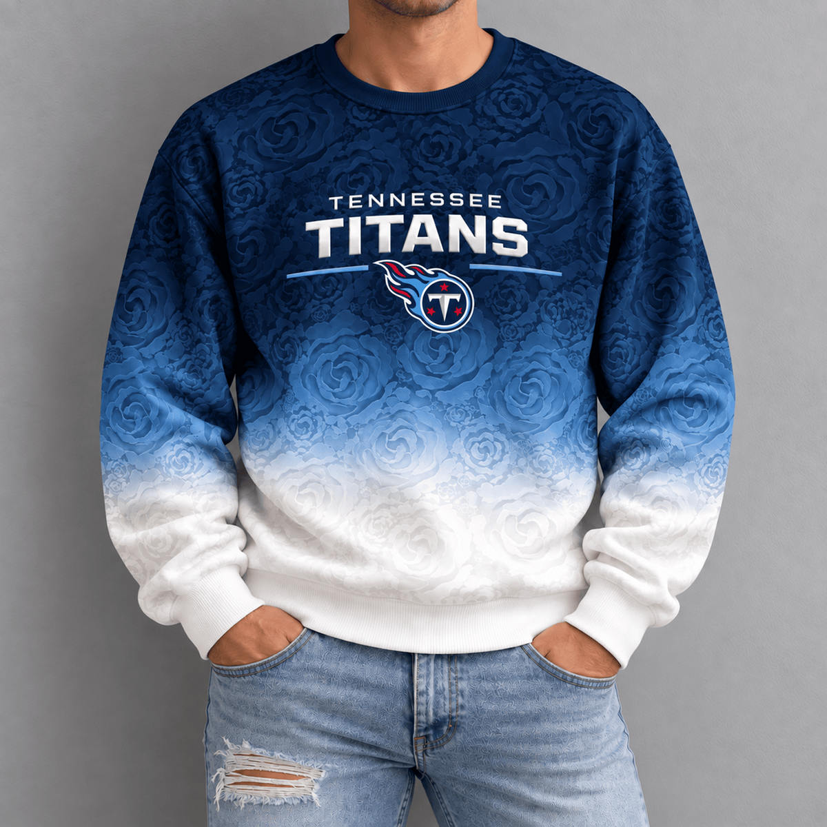 TEN x NFL Embossed Rose Ombre Sweatshirt