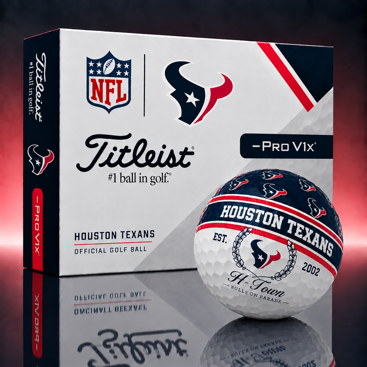 Titleist X Premium NFL HOU PERSONALIZED GOLF BALL LIMITED EDITION V5