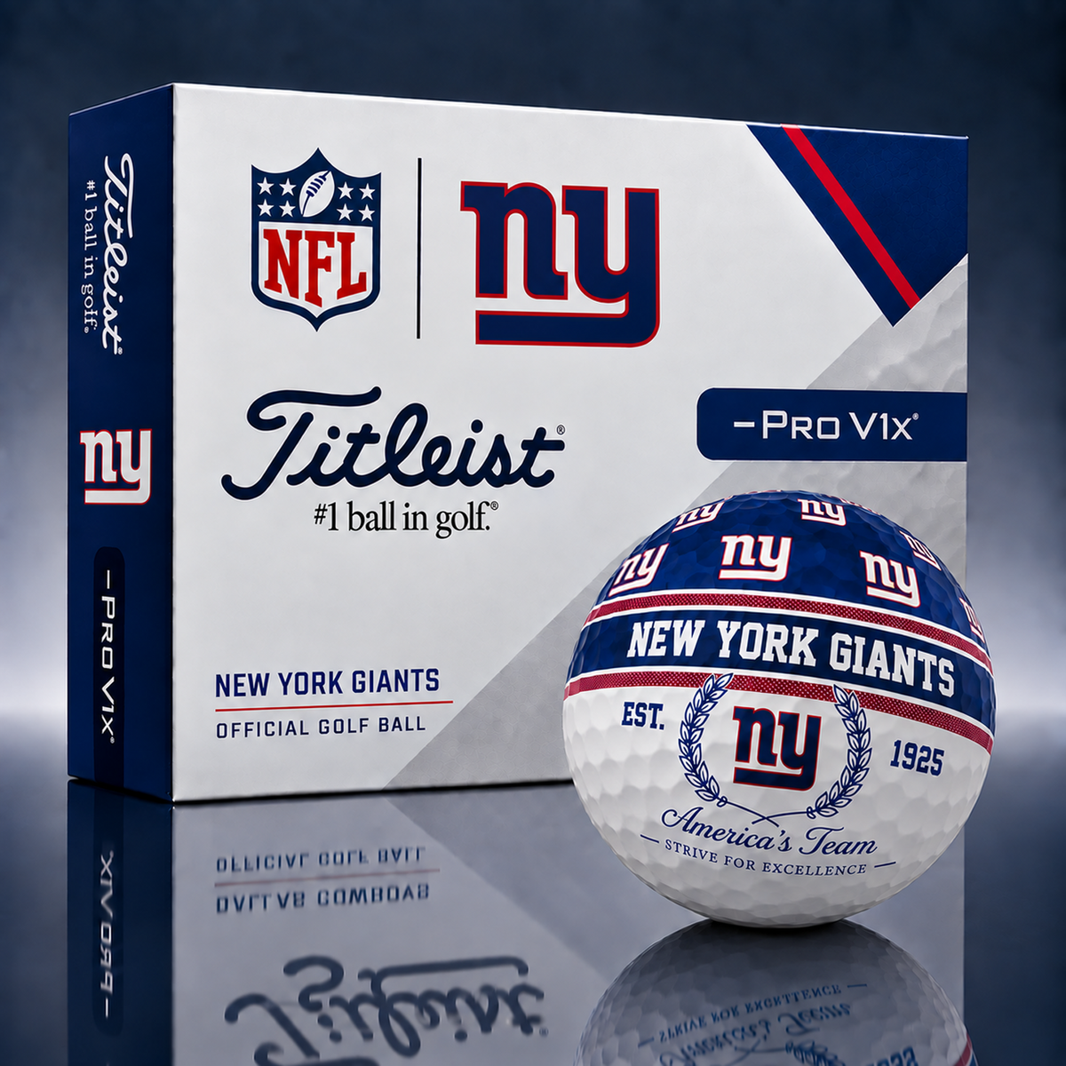 Titleist X Premium NFL NYG PERSONALIZED GOLF BALL LIMITED EDITION V5