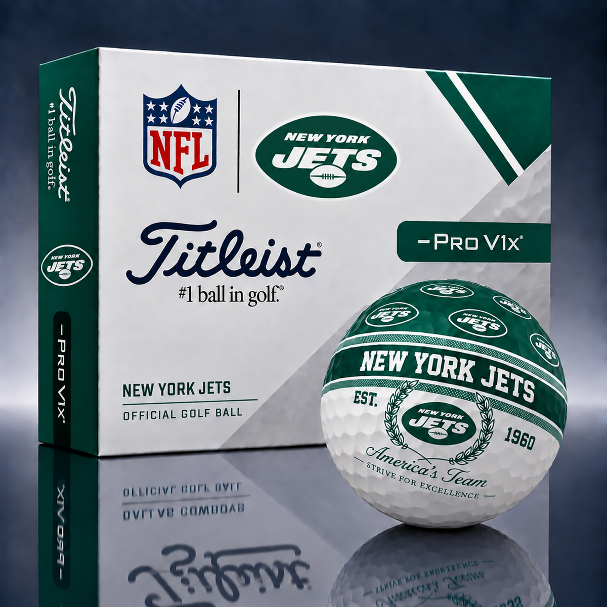 Titleist X Premium NFL NYJ PERSONALIZED GOLF BALL LIMITED EDITION V5