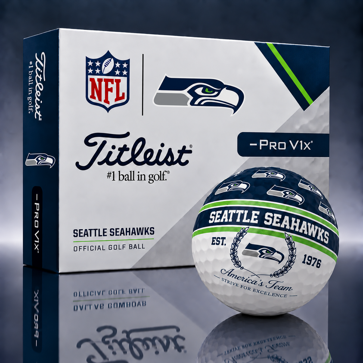 Titleist X Premium NFL SEA PERSONALIZED GOLF BALL LIMITED EDITION V5