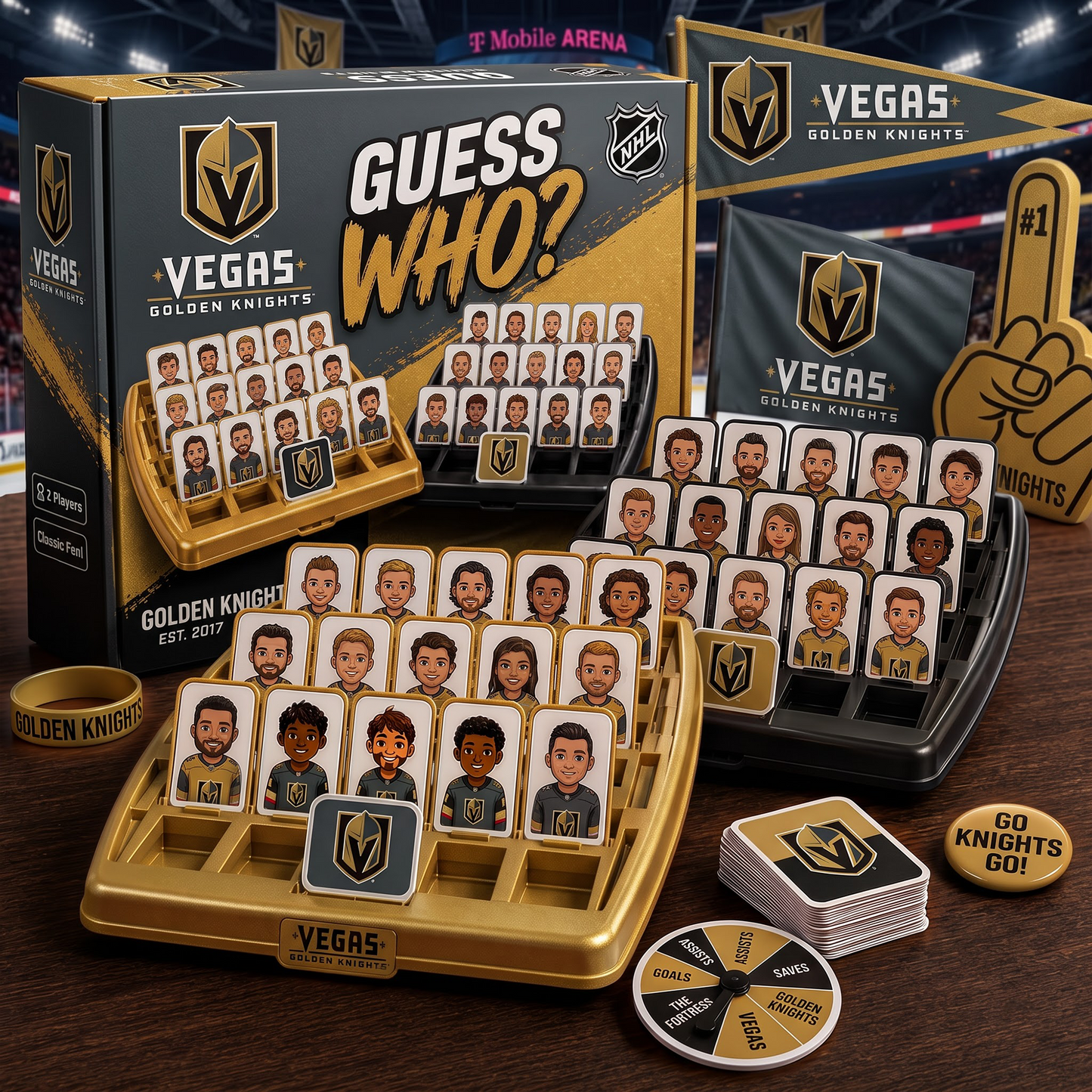VGK_NHL ELITE FAN GUESS WHO BOARD GAME – COLLECTOR EDITION