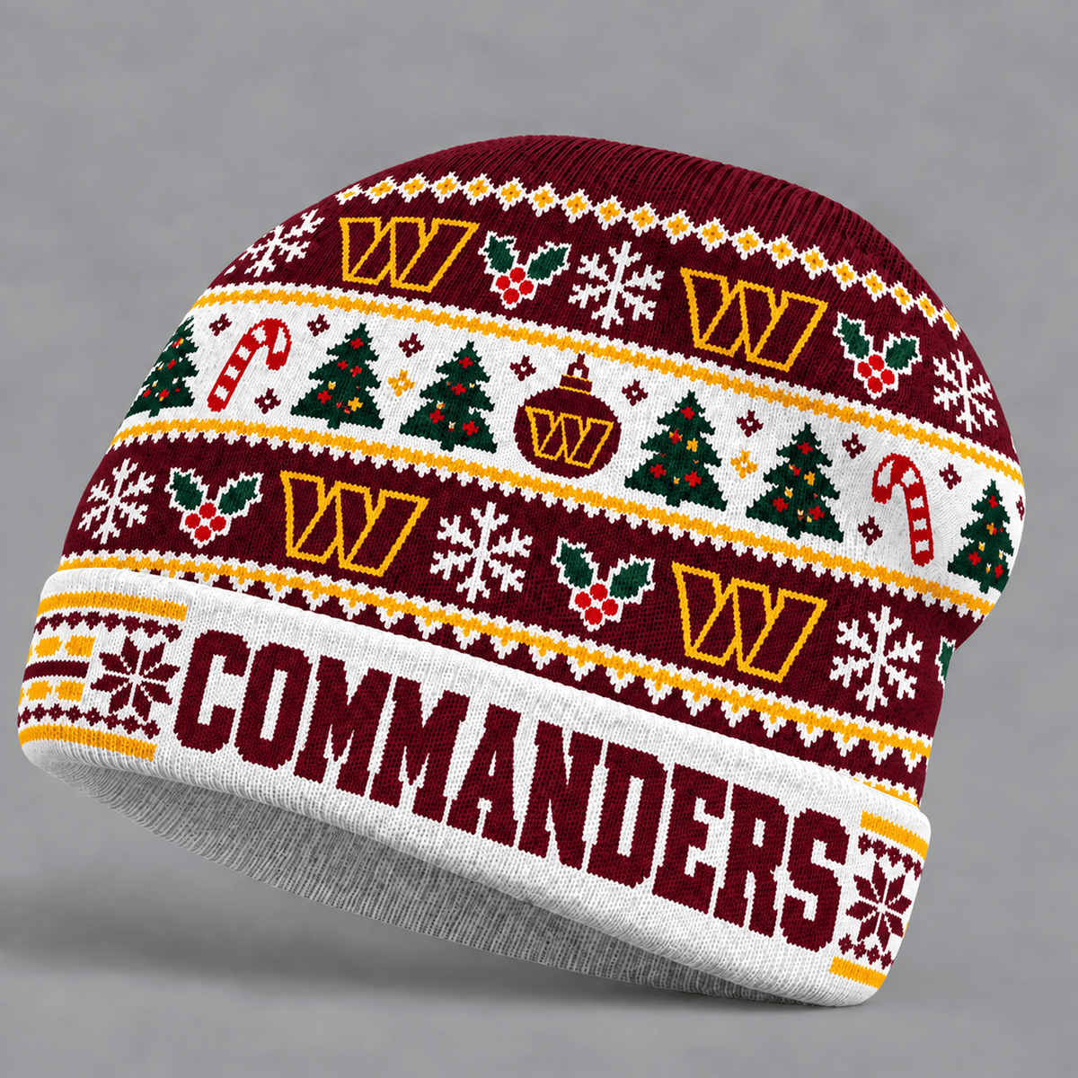 WAS x NFL Christmas Game Day Beanie Hat