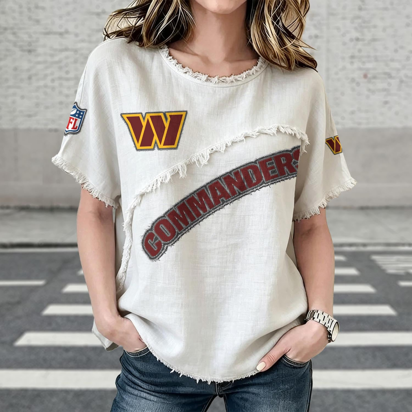 WAS x NFL Women’???s Vintage O-Neck 2905 DatND DVT