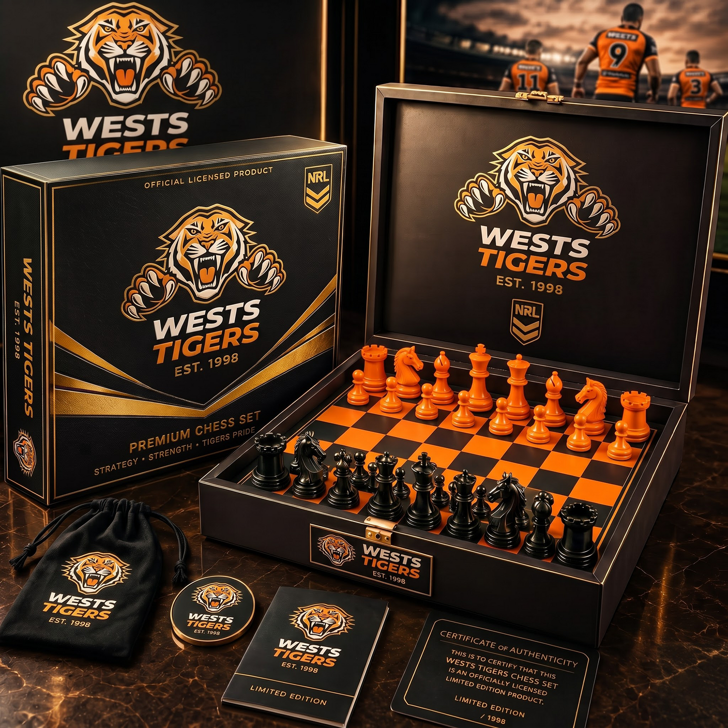 WST X PREMIUM NRL CHAMPIONS CHESS SET – LIMITED COLLECTOR EDITION
