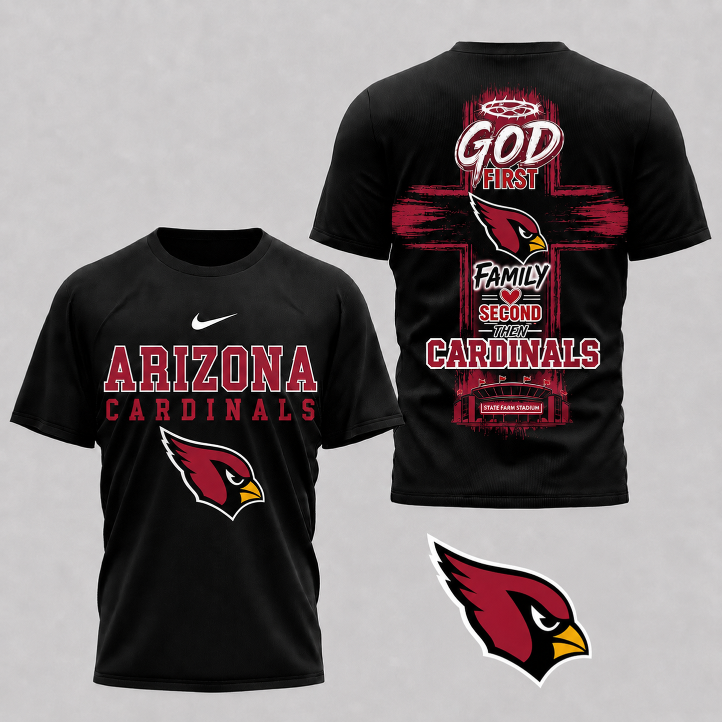 ARI x NFL Faith Family Team Pride 3D T-Shirt