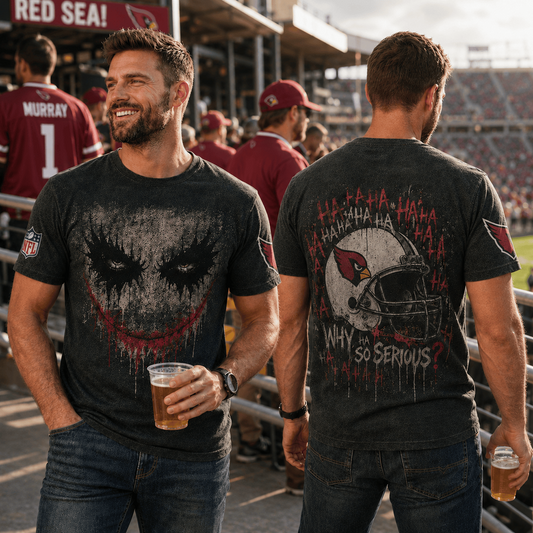 ARI x NFL Premium Joker 3D T-Shirt For Football Fans Loving Dark Aesthetic