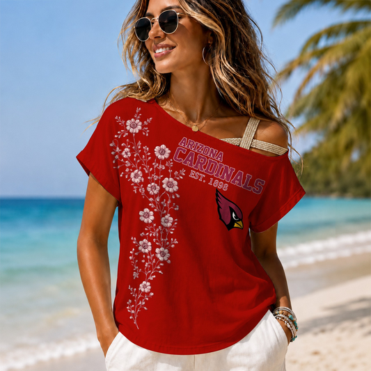 ARI x NFL Slouchy Off-Shoulder T-Shirt