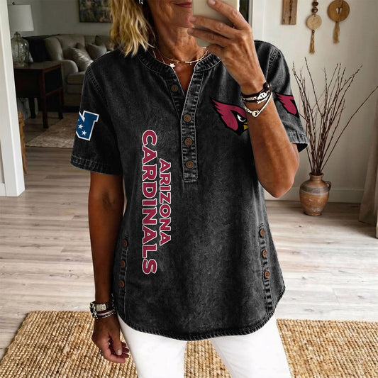 ARI x NFL Women’???s Denim Casual Tops DATND LBN 190526