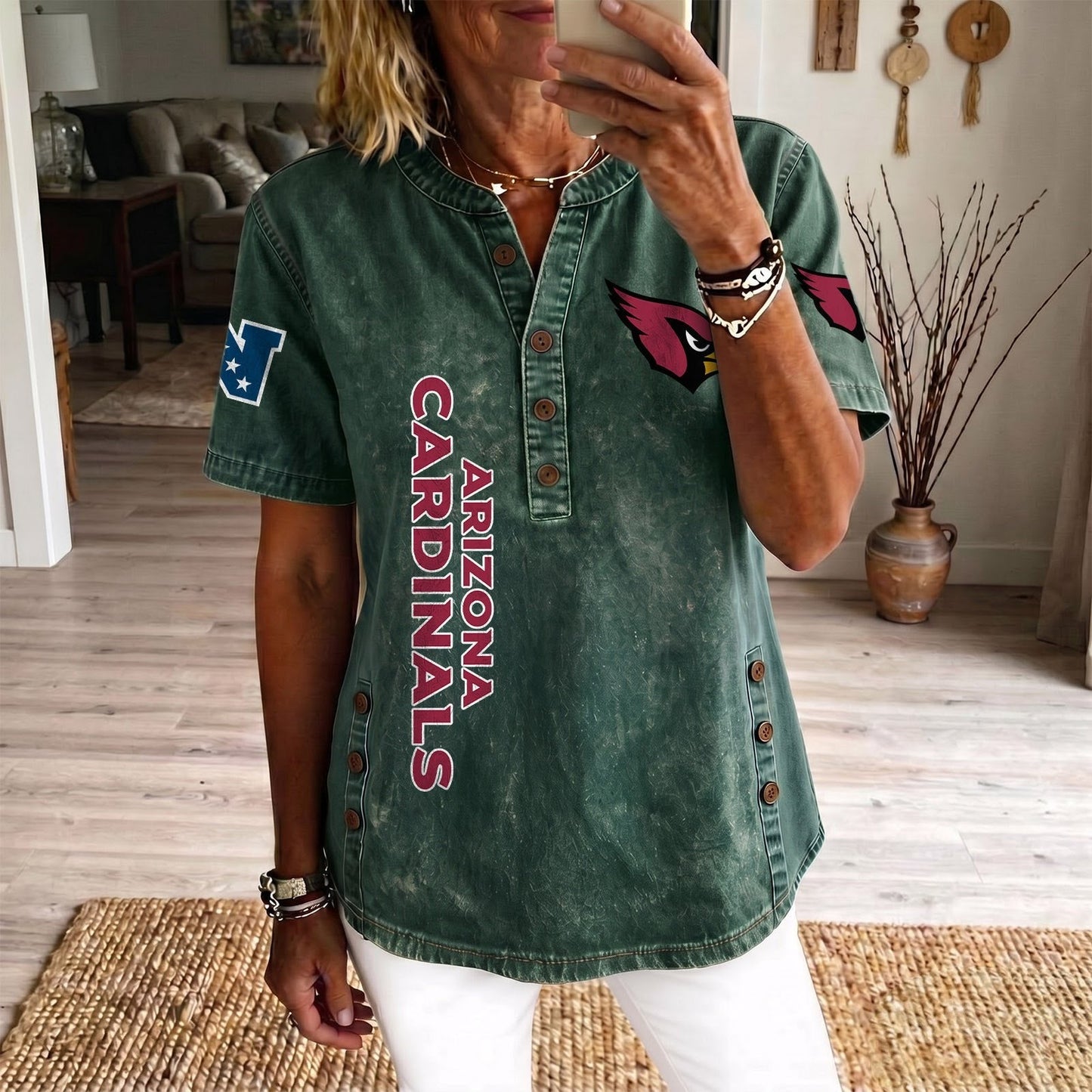 ARI x NFL Women’???s Denim Casual Tops DATND LBN 190526
