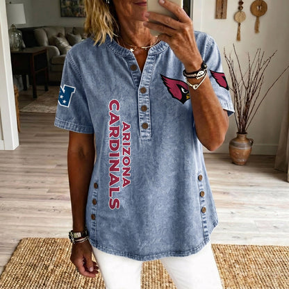 ARI x NFL Women’???s Denim Casual Tops DATND LBN 190526
