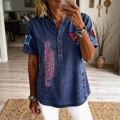 ARI x NFL Women’???s Denim Casual Tops DATND LBN 190526