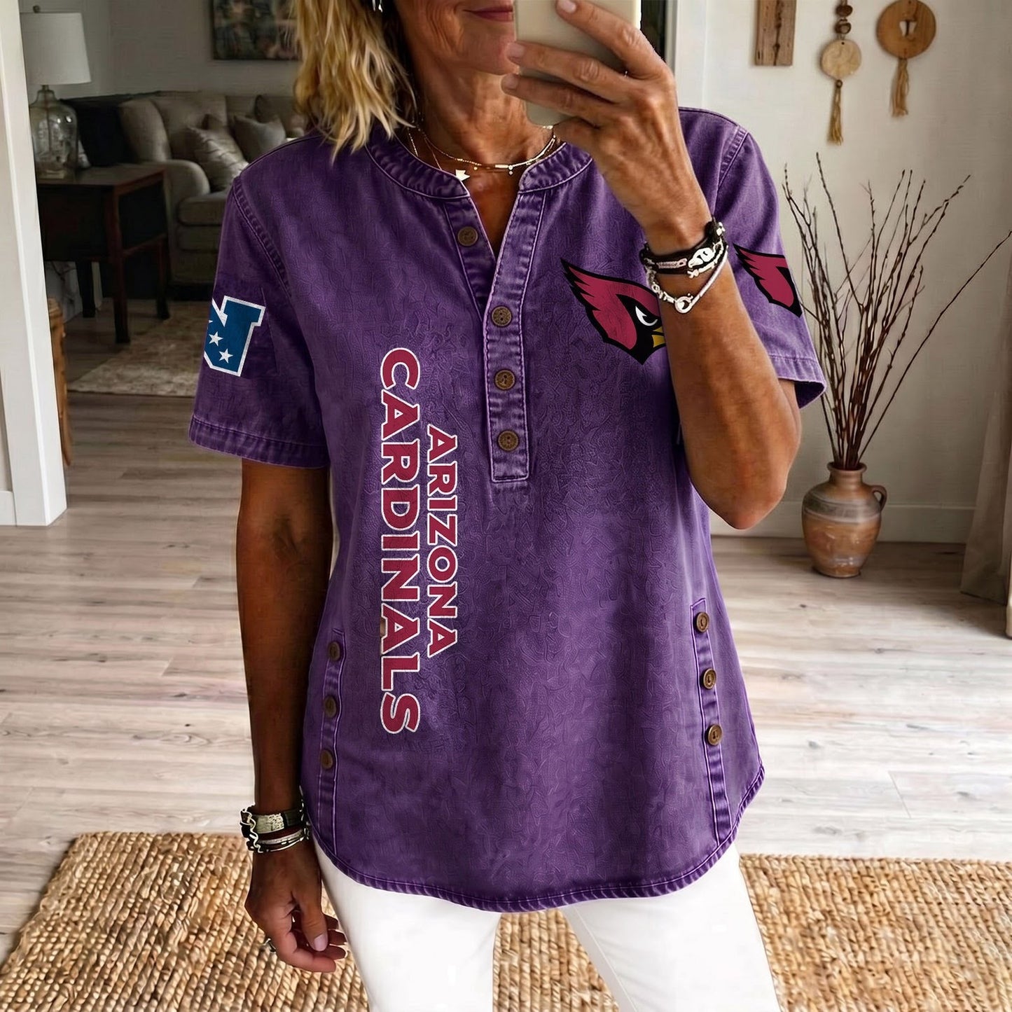 ARI x NFL Women’???s Denim Casual Tops DATND LBN 190526