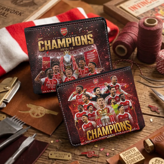 ARS FC Premier League Champions 2526 3D Leather Men Wallet 2405 V1 DatND DVT