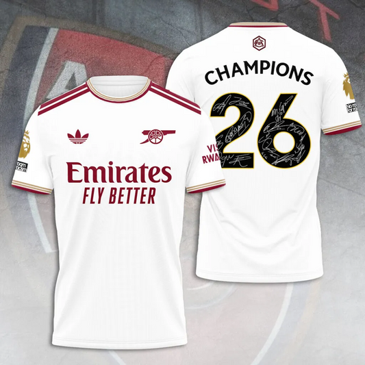 ARS FC Premier League Champions 2526 3D Shirt 2505 V2 DatND DVT