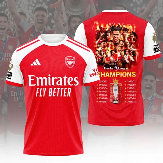 ARS FC Premier League Champions 2526 3D Shirt 2505 V5 DatND DVT