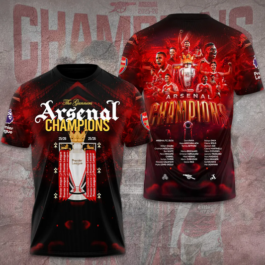 ARS FC Premier League Champions 2526 3D Shirt V4 2205 DatND DVT
